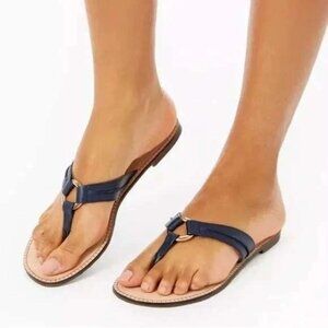 Lilly Pulitzer McKim Thong Sandals Flip Flops Black Size 8½